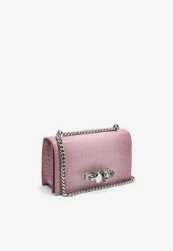 Alexander McQueen Jeweled Crossbody Nappa Leather Bag Pink -Cheap TOP-HANDLE-BAGS Store 554128DYT50 M ALEXQ 5618.c