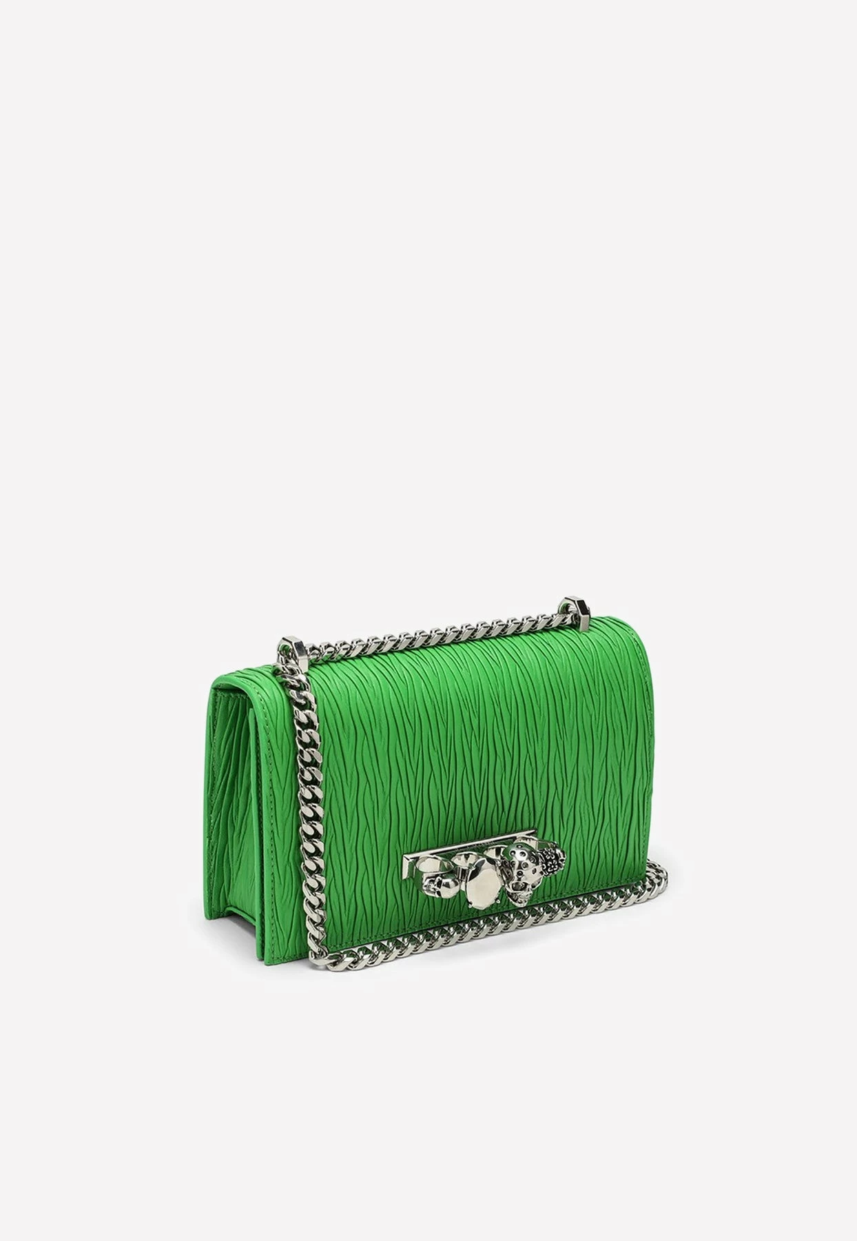 Alexander McQueen Jeweled Crossbody Nappa Leather Bag Green 2 Alexander McQueen Jeweled Crossbody Nappa Leather Bag Green - Image 2