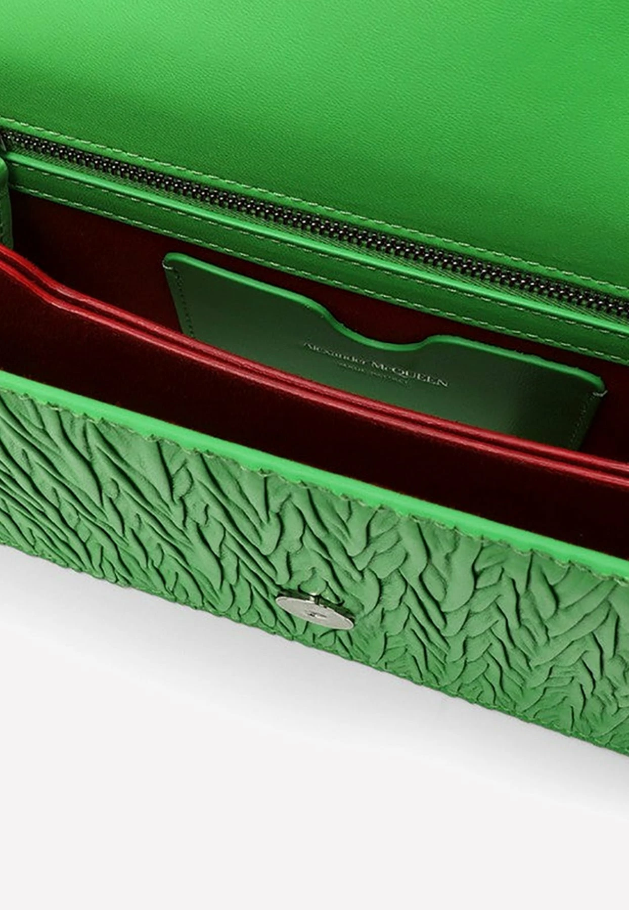 Alexander McQueen Jeweled Crossbody Nappa Leather Bag Green 5 Alexander McQueen Jeweled Crossbody Nappa Leather Bag Green - Image 5