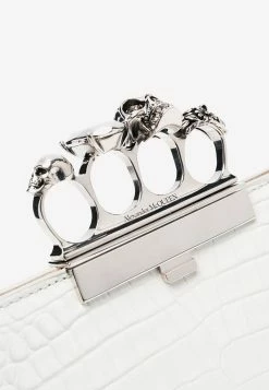 Alexander McQueen Skull Four Ring Clutch Bag Ivory -Cheap TOP-HANDLE-BAGS Store 570582 DYT50 3