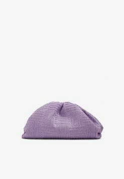 Bottega Veneta The Pouch Sponge Clutch Wisteria