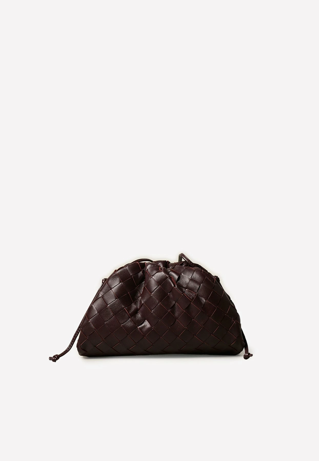 Bottega Veneta Mini Pouch Bag In Lamb Leather With Strap Grape 1 Bottega Veneta Mini Pouch Bag In Lamb Leather With Strap Grape