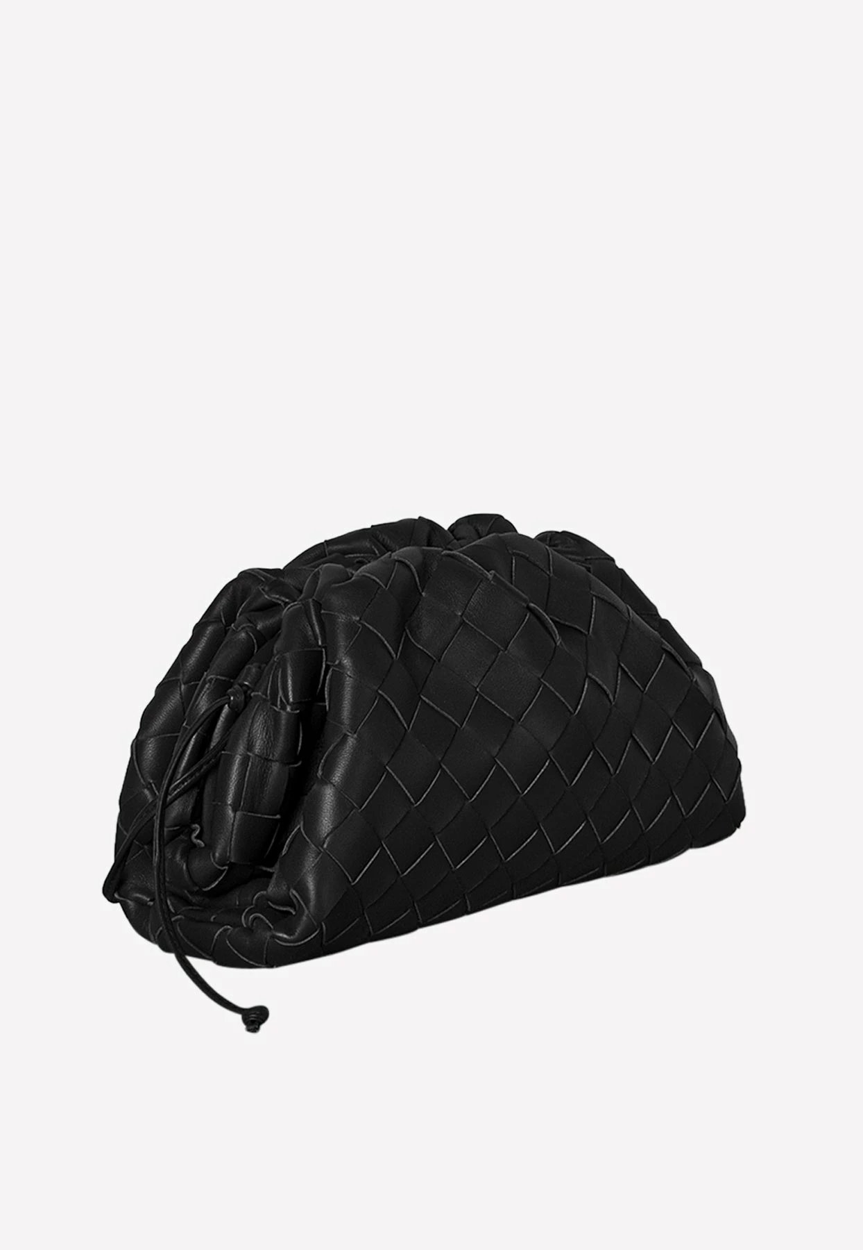 Bottega Veneta Mini Pouch Bag In Lamb Leather With Strap Black 2 Bottega Veneta Mini Pouch Bag In Lamb Leather With Strap Black - Image 2