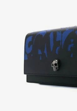Alexander McQueen Graffiti Crossbody Bag With Skull-Charm Black -Cheap TOP-HANDLE-BAGS Store 613088 1BLA6 3