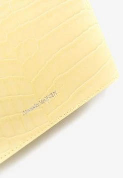 Alexander McQueen Mini Skull Crossbody Bag In Croc-Embossed Leather Yellow -Cheap TOP-HANDLE-BAGS Store 613088 1HB0I 1