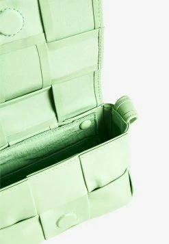 Bottega Veneta Mini Candy Cassette Crossbody Bag In Intreccio Leather Pistachio -Cheap TOP-HANDLE-BAGS Store 667048VCQ72 203840 203