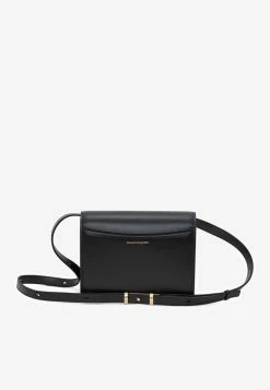 Alexander McQueen Four Ring Leather Shoulder Bag Black 8 Alexander McQueen Four Ring Leather Shoulder Bag Black -Cheap TOP-HANDLE-BAGS Store 686436 DYTX2 1