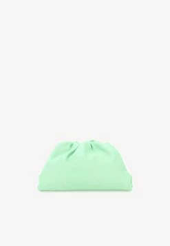 Bottega Veneta Teen Calf Leather Pouch Bag Green
