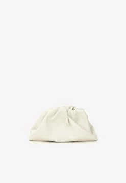 Bottega Veneta Teen Calf Leather Pouch Bag White