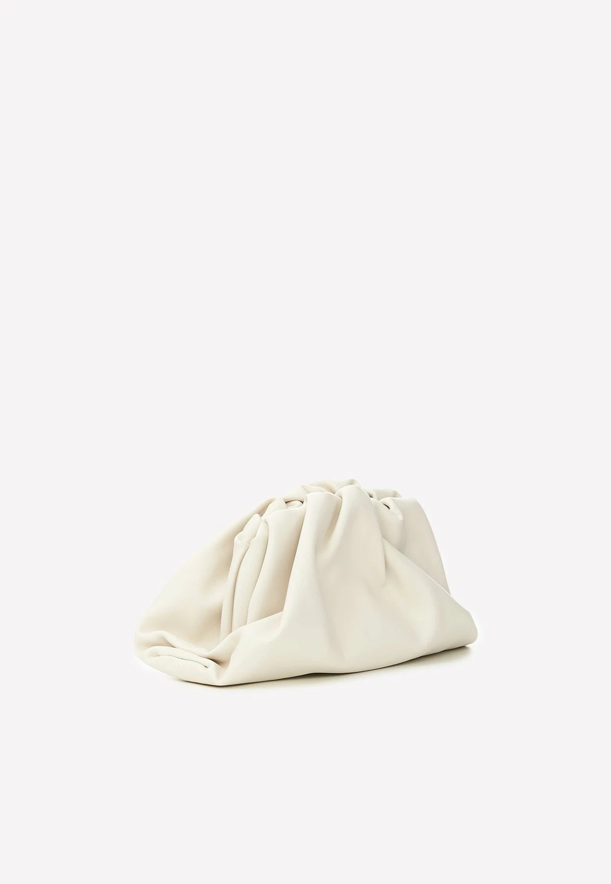Bottega Veneta Teen Calf Leather Pouch Bag White 2 Bottega Veneta Teen Calf Leather Pouch Bag White - Image 2