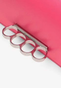Alexander McQueen Mini Four-Ring Crossbody Bag In Leather Pink -Cheap TOP-HANDLE-BAGS Store 696813DYTX7 K ALEXQ 5907.f