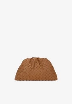Bottega Veneta Teen Intrecciato Clutch Bag Caramel -Cheap TOP-HANDLE-BAGS Store 698895VCPP0 209830 201