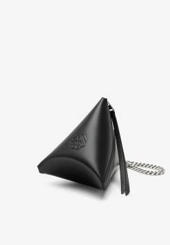 Alexander McQueen The Curve Leather Clutch Black -Cheap TOP-HANDLE-BAGS Store 7078391YBB3 L ALEXQ 1000.d