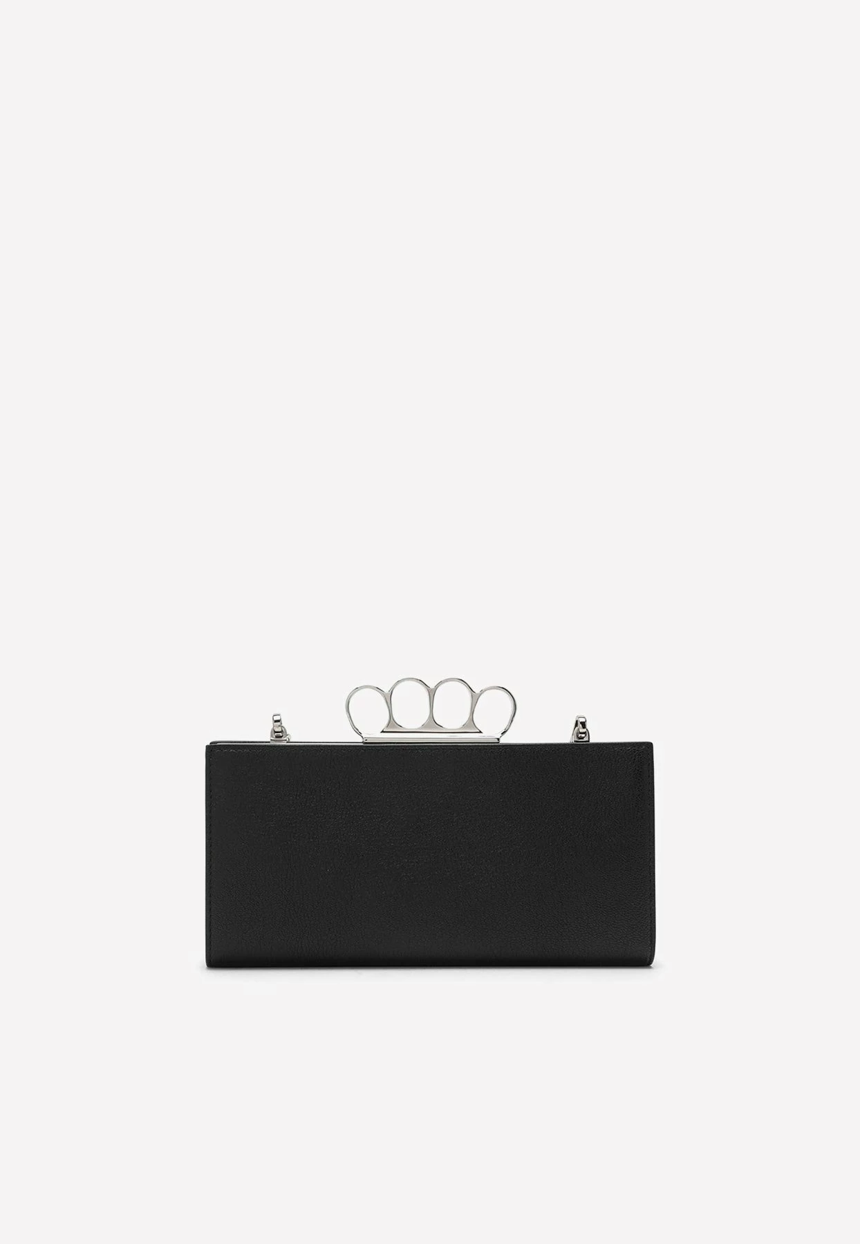 Alexander McQueen Four Ring Leather Clutch Black 3 Alexander McQueen Four Ring Leather Clutch Black - Image 3