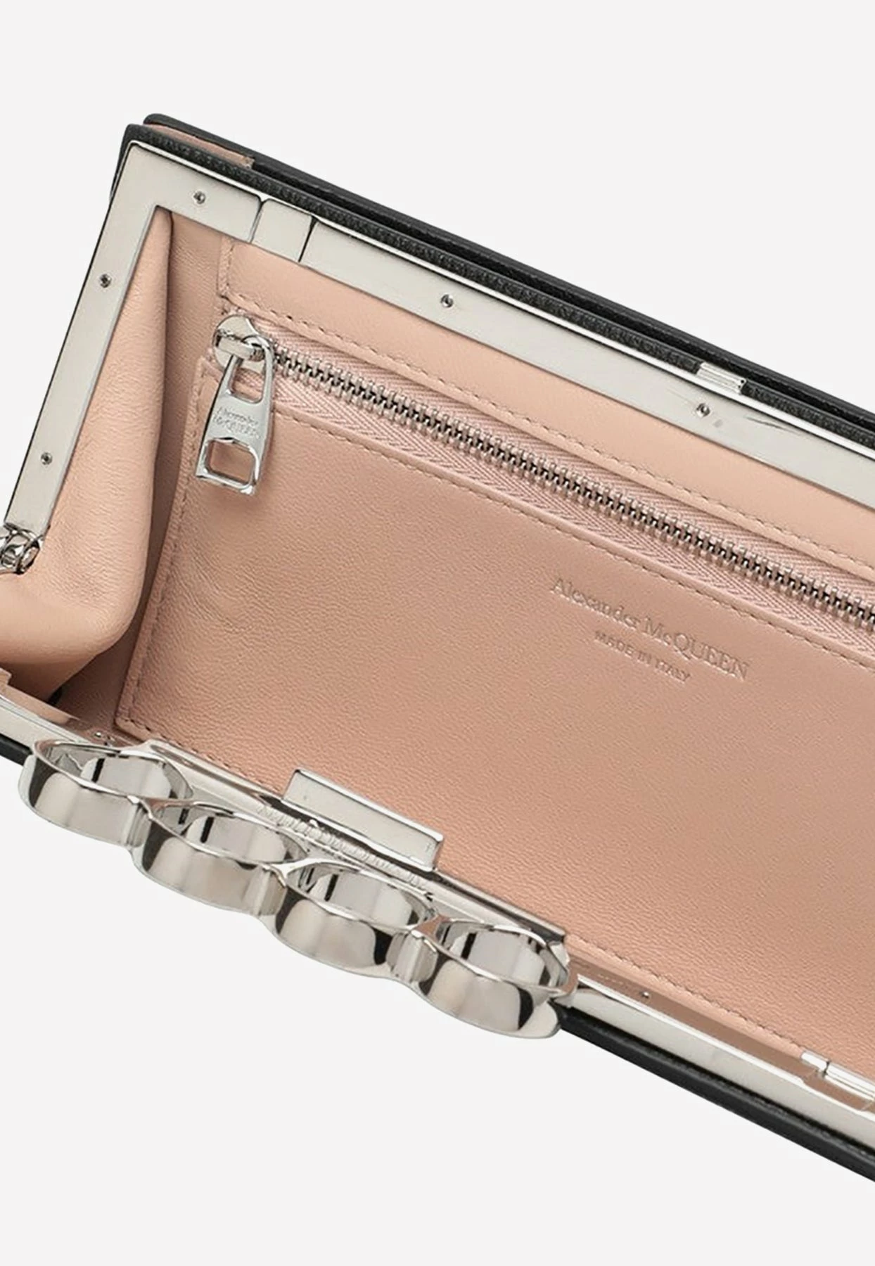 Alexander McQueen Four Ring Leather Clutch Black 6 Alexander McQueen Four Ring Leather Clutch Black - Image 6