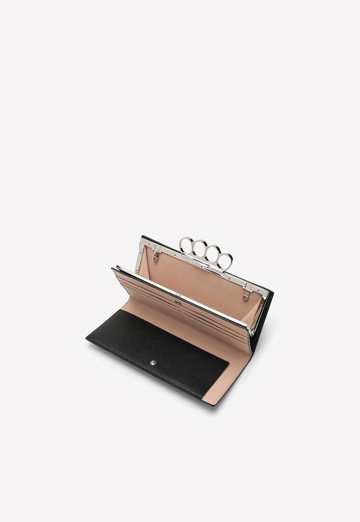 Alexander McQueen Four Ring Leather Clutch Black 4 Alexander McQueen Four Ring Leather Clutch Black - Image 4