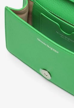 Alexander McQueen Four Ring Crossbody Bag In Calf Leather Green -Cheap TOP-HANDLE-BAGS Store 708146DYTVT L ALEXQ 3800.e