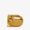 Bottega Veneta Mini Jodie Chain Strap Bag In Intrecciato Leather Mustard