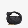 Bottega Veneta Mini Jodie Chain Strap Bag In Intrecciato Leather Black