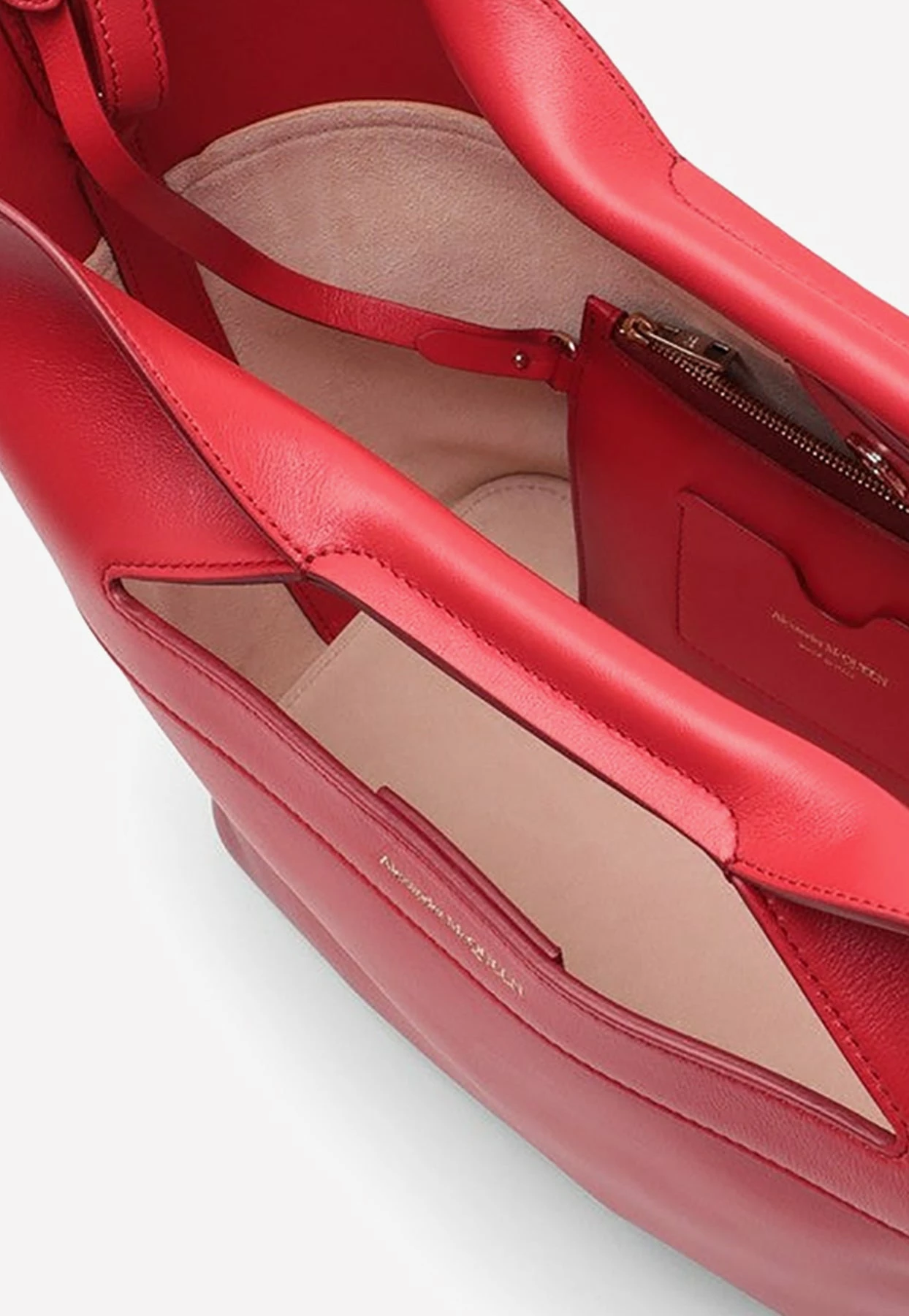 Alexander McQueen Medium The Bow Top Handle Bag In Calf Leather Red 6 Alexander McQueen Medium The Bow Top Handle Bag In Calf Leather Red - Image 6