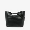 Alexander McQueen Small Bow Top Handle Bag In Calf Leather Black