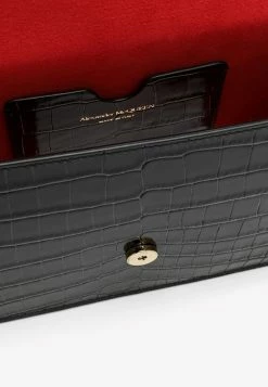 Alexander McQueen Leather Skull Shoulder Bag Black -Cheap TOP-HANDLE-BAGS Store 7327981HB0G M ALEXQ 1000.e