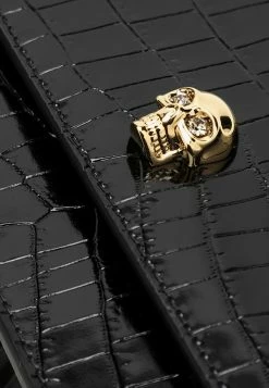 Alexander McQueen Leather Skull Shoulder Bag Black -Cheap TOP-HANDLE-BAGS Store 7327981HB0G M ALEXQ 1000.f