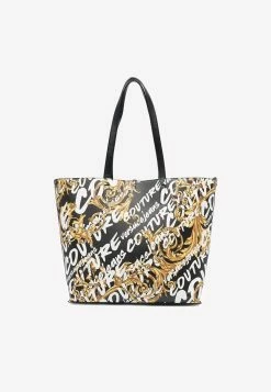 Versace Jeans All-Over Logo Print Tote Bag Multicolor