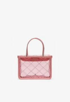 Amina Muaddi Amini Betty PVC Top Handle Bag Pink