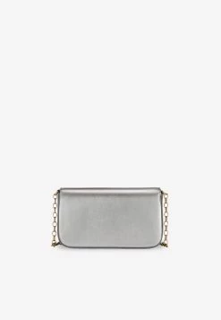 Dolce & Gabbana DG Girls Nappa Mordore Leather Chain Clutch Silver -Cheap TOP-HANDLE-BAGS Store BB6885AW121 80750 3