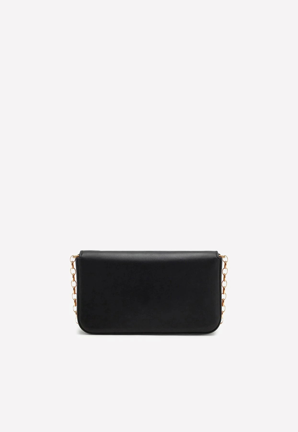 Dolce & Gabbana DG Girls Calf Leather Chain Clutch Black 3 Dolce & Gabbana DG Girls Calf Leather Chain Clutch Black - Image 3
