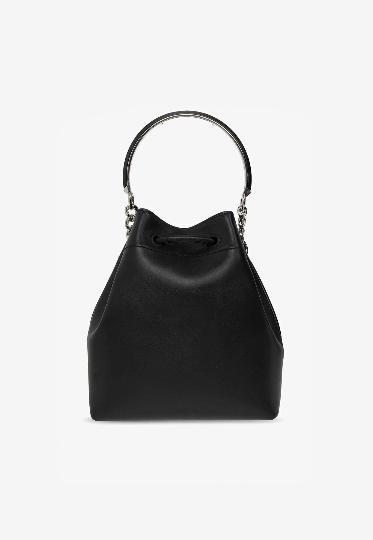 Jimmy Choo Bon Bon Bucket Bag In Calf Leather Black 3 Jimmy Choo Bon Bon Bucket Bag In Calf Leather Black - Image 3