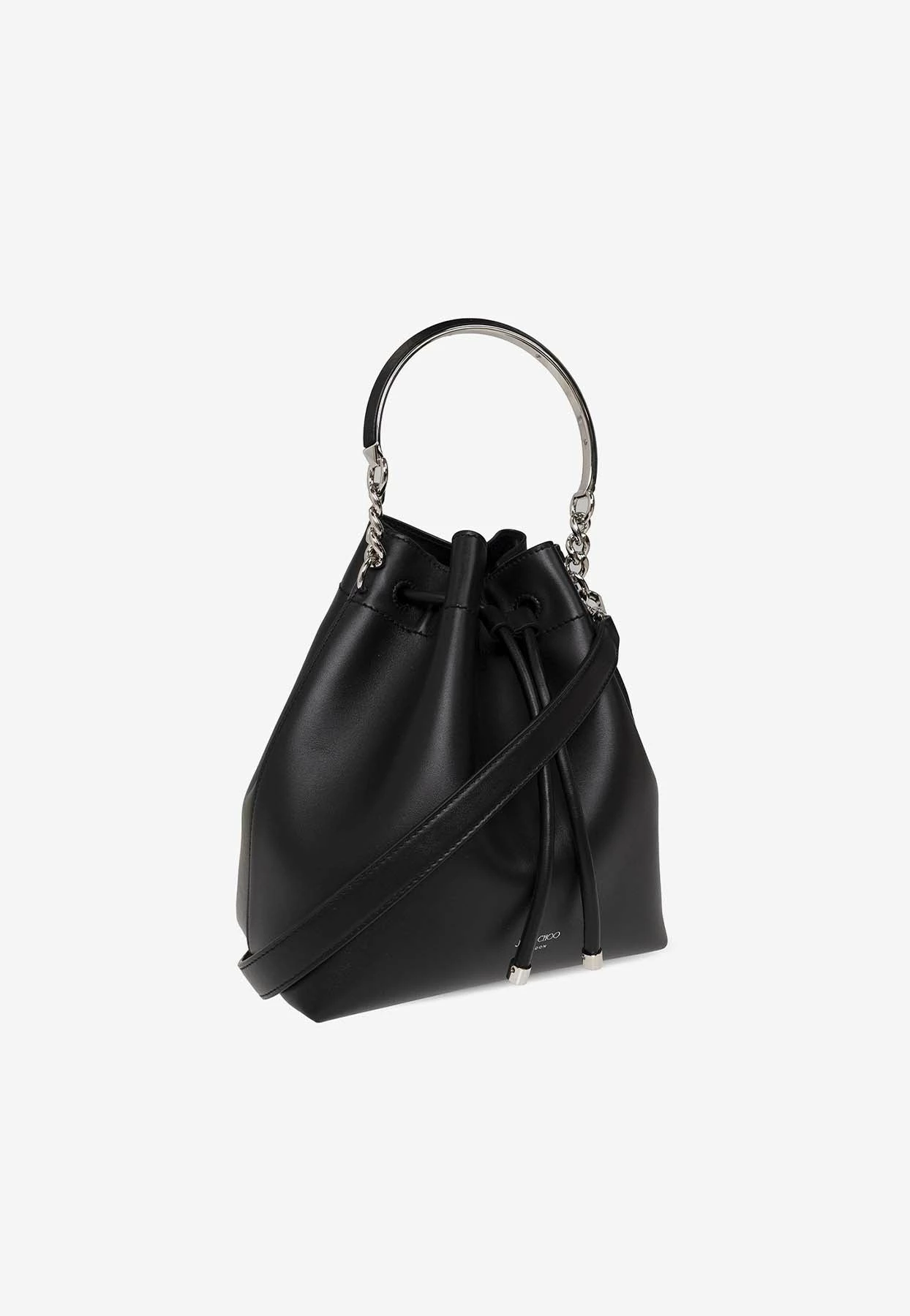 Jimmy Choo Bon Bon Bucket Bag In Calf Leather Black 2 Jimmy Choo Bon Bon Bucket Bag In Calf Leather Black - Image 2