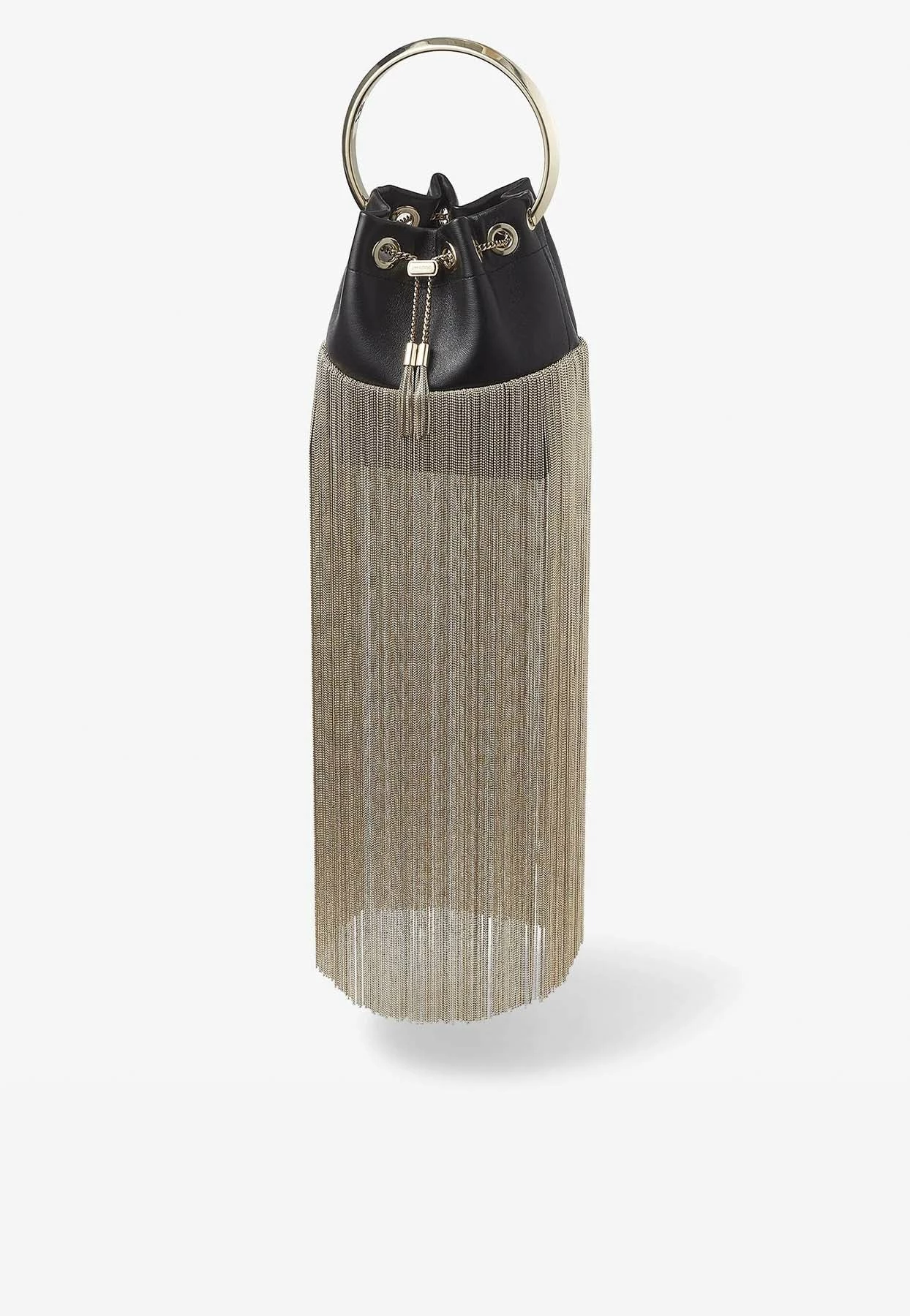 Jimmy Choo Bon Bon Bucket Bag With Metal Fringe In Nappa Leather Black 3 Jimmy Choo Bon Bon Bucket Bag With Metal Fringe In Nappa Leather Black - Image 3