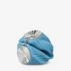 Loewe Pleated Bracelet Clutch In Nappa Leather Light Blue