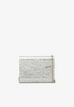 Jimmy Choo Glitter Candy Clutch Bag Champagne