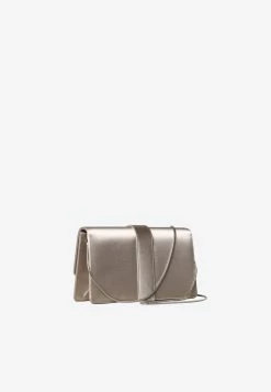 Manolo Blahnik Capri Crystal Buckle Satin Clutch Gray -Cheap TOP-HANDLE-BAGS Store CAPRI 20FMC 20GREY 200502 200792 0031 20a