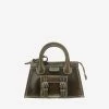 Chloé Edith Calf Leather Top Handle Bag Khaki