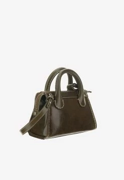 Chloé Edith Calf Leather Top Handle Bag Khaki -Cheap TOP-HANDLE-BAGS Store CHC22AS451H6321Q 20DEEP 20KHAKI 202
