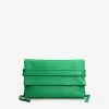 Chloé Leather Woven Clutch Bag Green