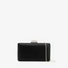 Jimmy Choo Clemmie Satin Clutch Bag Black