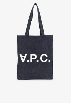 A.P.C. Logo Denim Tote Bag Indigo