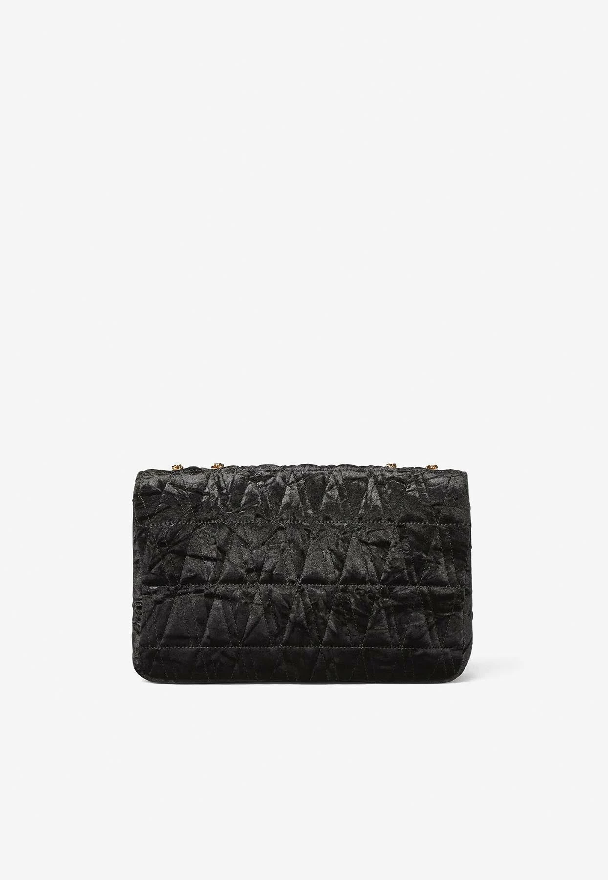 Versace Virtus Velvet Shoulder Bag Black 3 Versace Virtus Velvet Shoulder Bag Black - Image 3