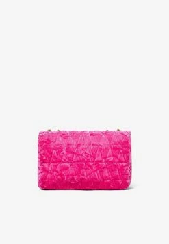 Versace Virtus Velvet Shoulder Bag Pink -Cheap TOP-HANDLE-BAGS Store DBFH822 201A06489 201PK3V 202