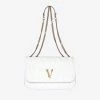 Versace Virtus Quilted Shoulder Bag White