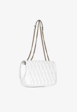 Versace Virtus Quilted Shoulder Bag White -Cheap TOP-HANDLE-BAGS Store DBFH822 20D2NTRT 206W17V 201