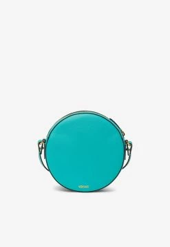 Versace Medusa Round Crossbody Bag In Grained Leather Turquoise -Cheap TOP-HANDLE-BAGS Store DBFI050 20DVIT3T 201V62V 202