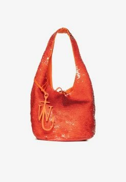 JW Anderson Mini Sequin Embellished Shopper Bag Orange