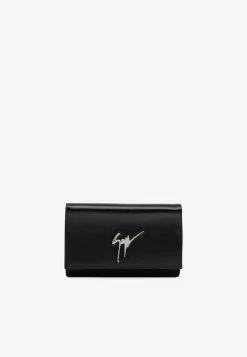 Giuseppe Zanotti Cleopatra Satin Clutch Black