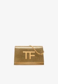 Tom Ford Animal Print TF Disco Shoulder Bag Gold